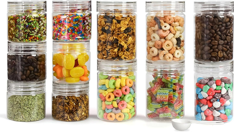 Varunika Airtight Plastic Storage Jars Kitchen Scoop