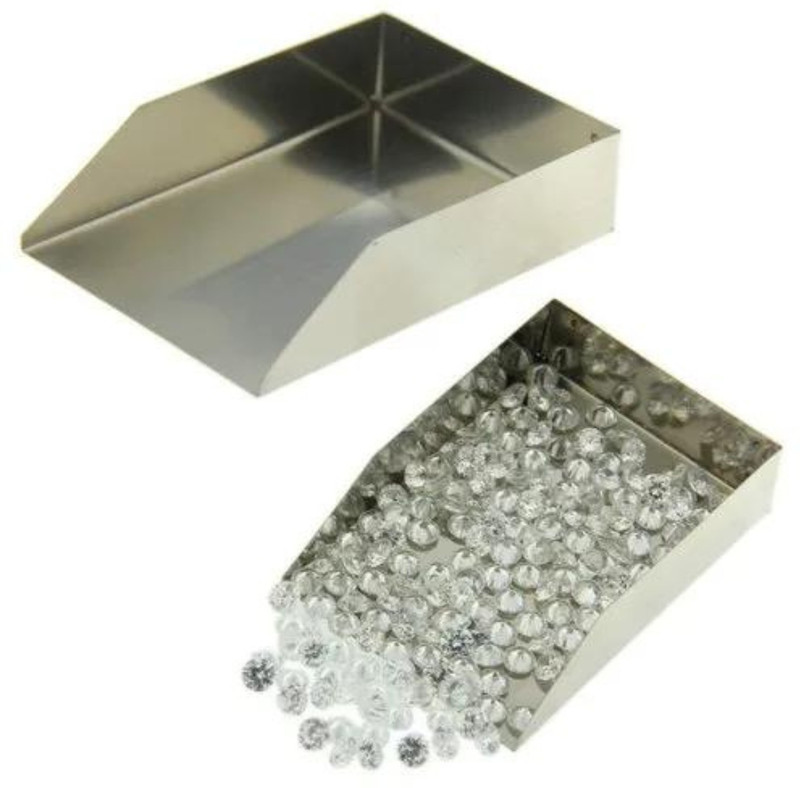 ATAR Stainless Steel Shovel Scoop for Sorting of Diamonds/Gemstones/Beads/Pearls/Semi Precious Stones for Sorters & Graders, Jewellery. ATSS1 Kitchen Scoop