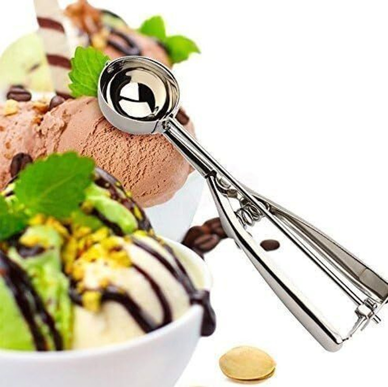 gyan Ice Cream Scoop Round Ball Shaped Scooper (1) Kitchen Scoop
