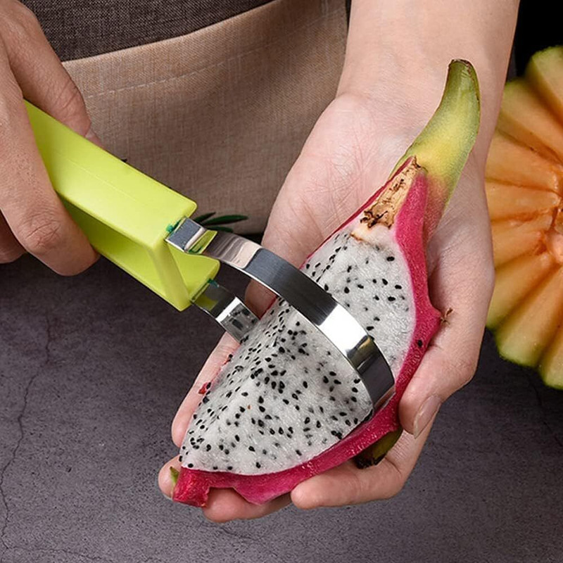 jorex mart 3-in-1 Fruit Slicer Tool with Seed Remover, Fruit Scoop & Cutter for Kitchen Kitchen Scoop