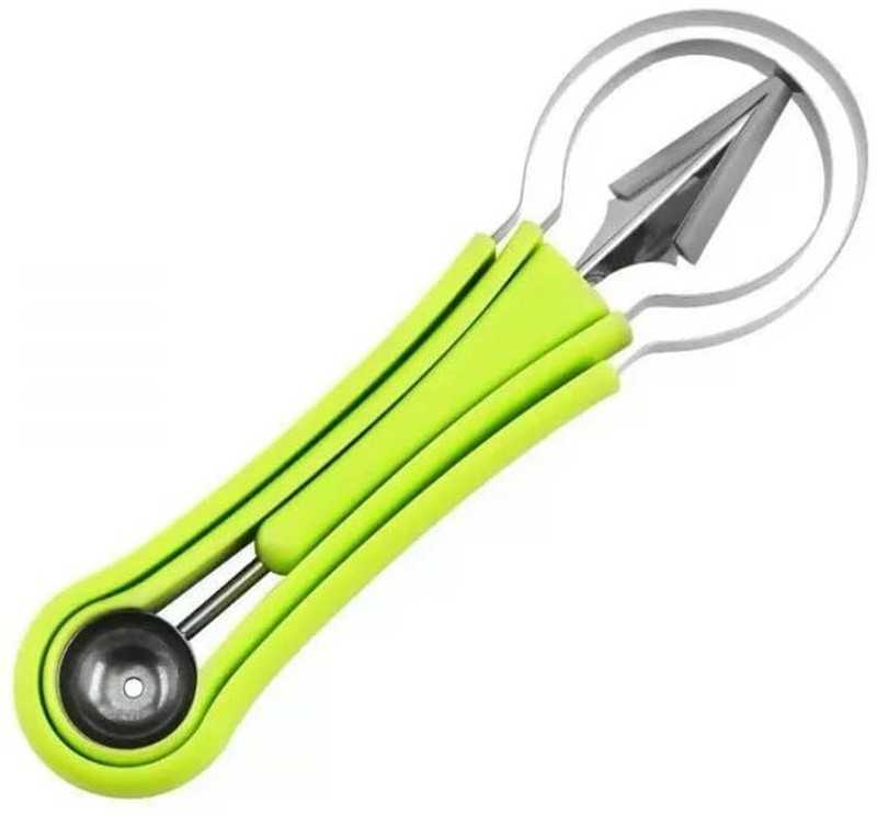Brahmaniworld 4 In 1 Stainless Steel Cutter Fruit Carving Tools Kitchen Scoop Kitchen Scoop