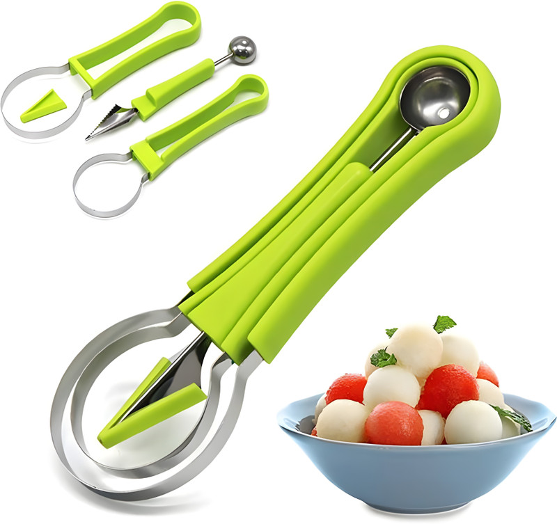 omkar 4-in-1 Manual Fruit Slicer & Peeler | Fruit Prep Tool for Home Kitchen Kitchen Scoop