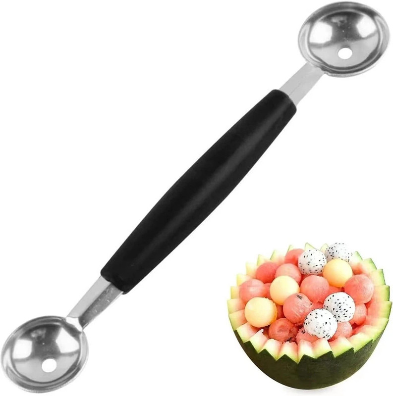Imaashi 1 Stainless Steel Double-Ended Fruit & Ice Cream Scoop Kitchen Scoop