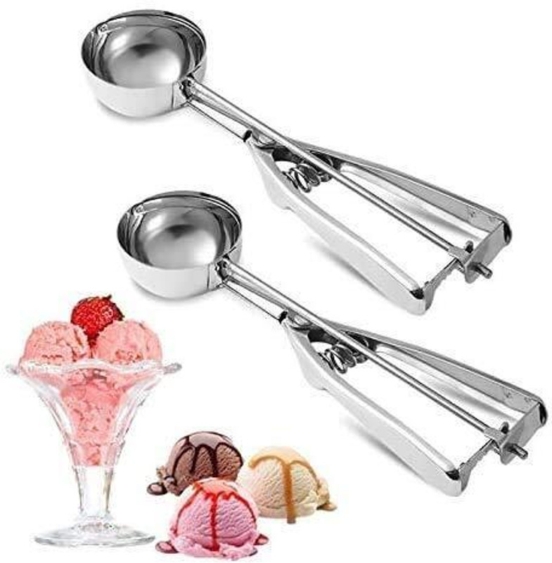 NURIOR Easy Handheld with Trigger Cookie - Melon Scoop Spoon Ice cream Scoopers Kitchen Scoop