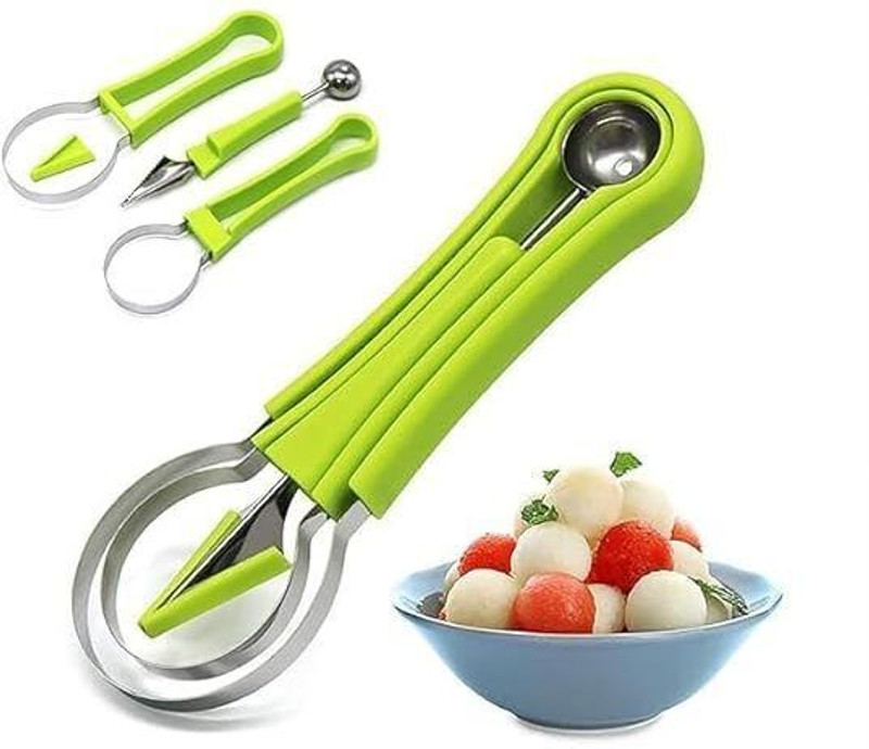 Sajani Enterprise 4-in-1 Fruit Carving Tool Set with Melon Baller & Peeler Cutter Kitchen Scoop