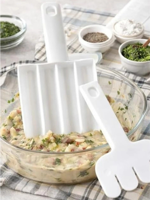 KRISHNAYA Manual Fritter Pakoda Maker Easy Press Kitchen Tool for Bhajiya Snack Pack of 1 Kitchen Scoop