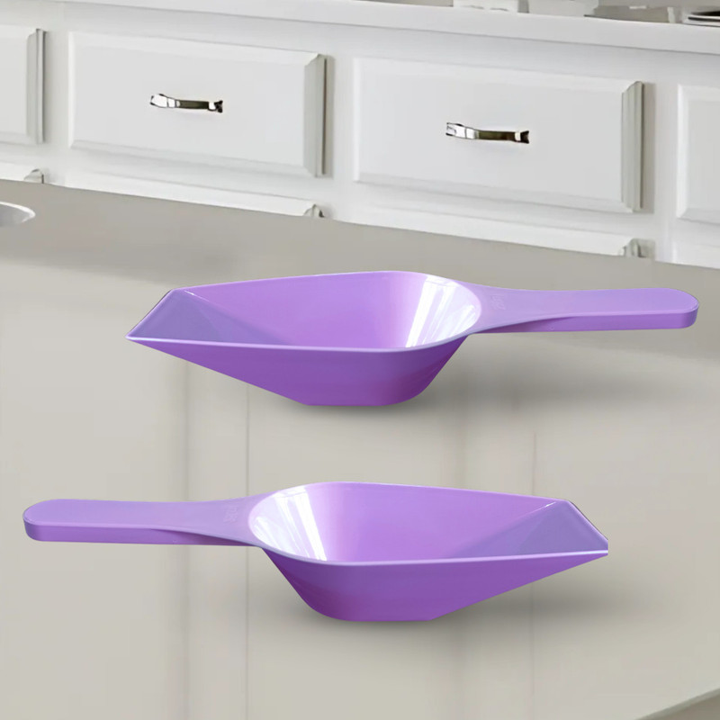 Nityam Products Measuring Scoop Spoon - 250 ml , Purple- Ideal For Flour Grains Sugar Kitchen Scoop