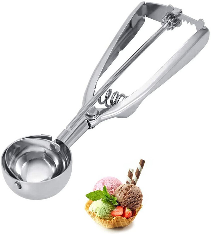 jaysarkar Ice Cream Scoop Trigger 40mm/60mm Cookie Cupcake Scooper with Trigger Release Kitchen Scoop