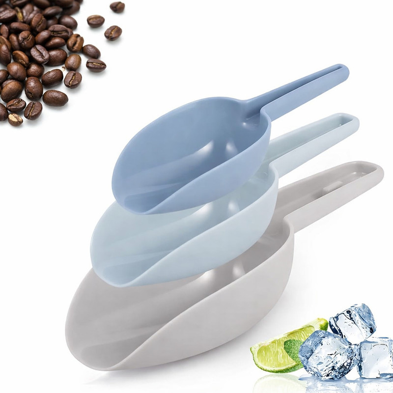 Jaymir 3 Pcs Scoops Set for Canisters, Ice Cubes, Flour, Dry Foods, Coffee Beans Kitchen Scoop