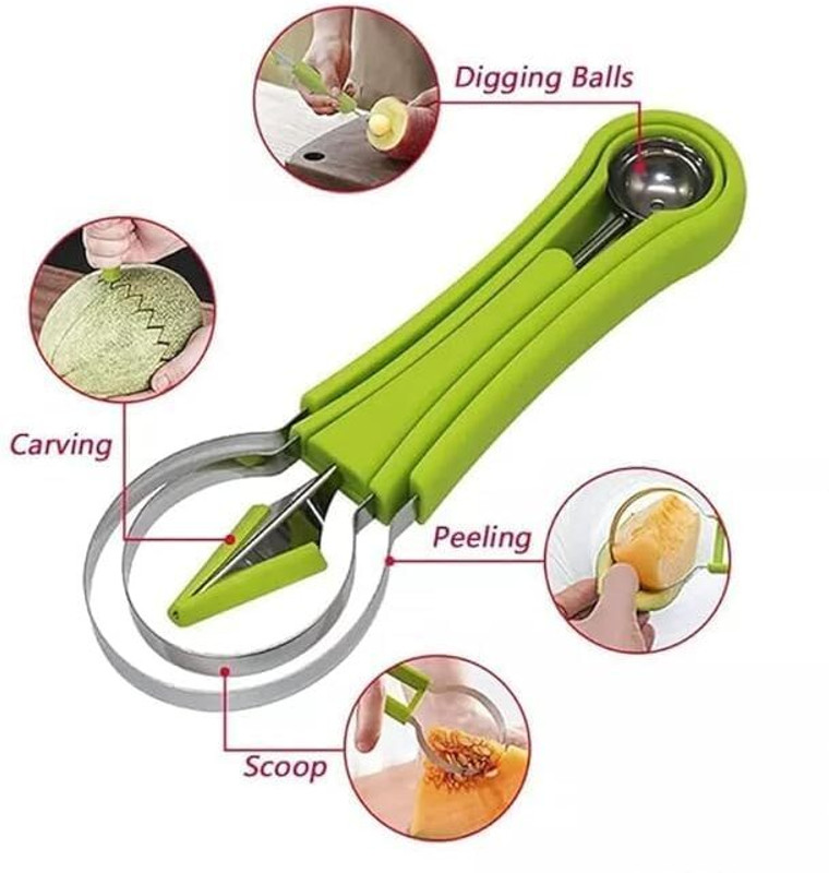 KUMISHRI 5_in_1_Stainless_Steel_CuttIing_Fruit_Tools Kitchen Scoop
