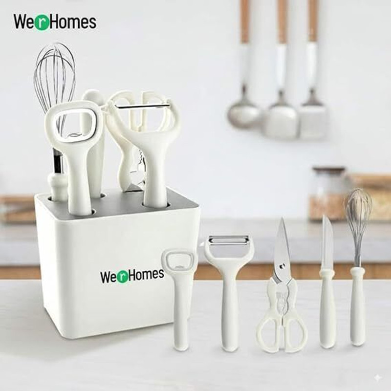 WERHOMES Kitchen Gadgets Set with Holder Kitchen Scoop