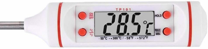 Sueriv e Digital Food Temperature Plastic Thermometer Tester (Off White) Thermometer with Fork Kitchen Thermometer