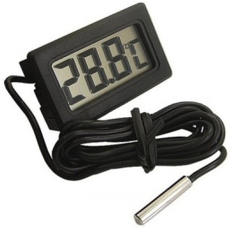 Divinext Mini Digital Thermometer Hygrometer Indoor Room Temperature Humidity Meter Digital Thermometer TPM-10 with Water Proof sensor All-in-One Digital Moisture Measurer(48 mm)