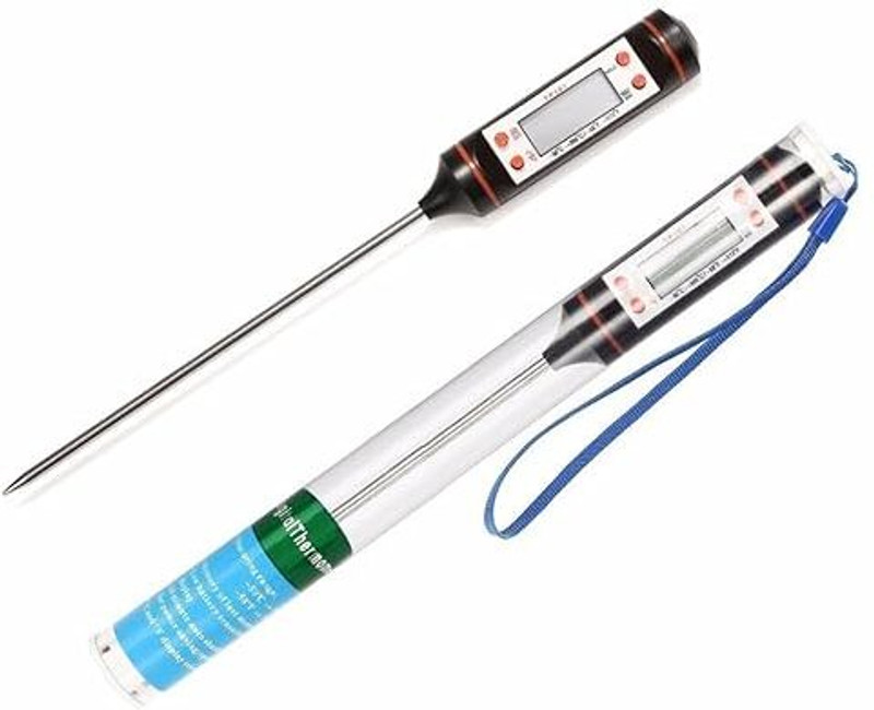 Tech Inspire Digital Kitchen Thermometer with Stainless Steel Probe & LCD Display TP-101 Instant Read Thermocouple Kitchen Thermometer