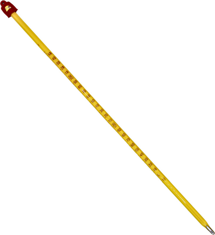 THE LABWORLD laboratory lab thermometer -10 to 110 degrees celsius 1 piece, 300mm for laboratory industrial and household temperature measurement of liquids and chemicals with plastic case Thermometer with Fork Kitchen Thermometer
