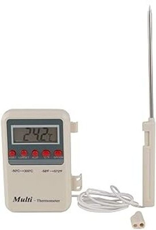 GoodsBazaar Thermomate Digital Multi-Stem Thermometer with LCD (White Multicolor) Instant Read Thermocouple Kitchen Thermometer
