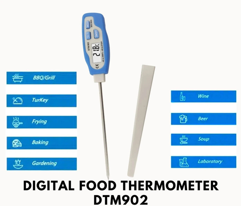 GoodsBazaar Waterproof Buttons + Probe Protection Sheathe + Pocket Clip Pen Digital Food Th Instant Read Thermocouple Kitchen Thermometer