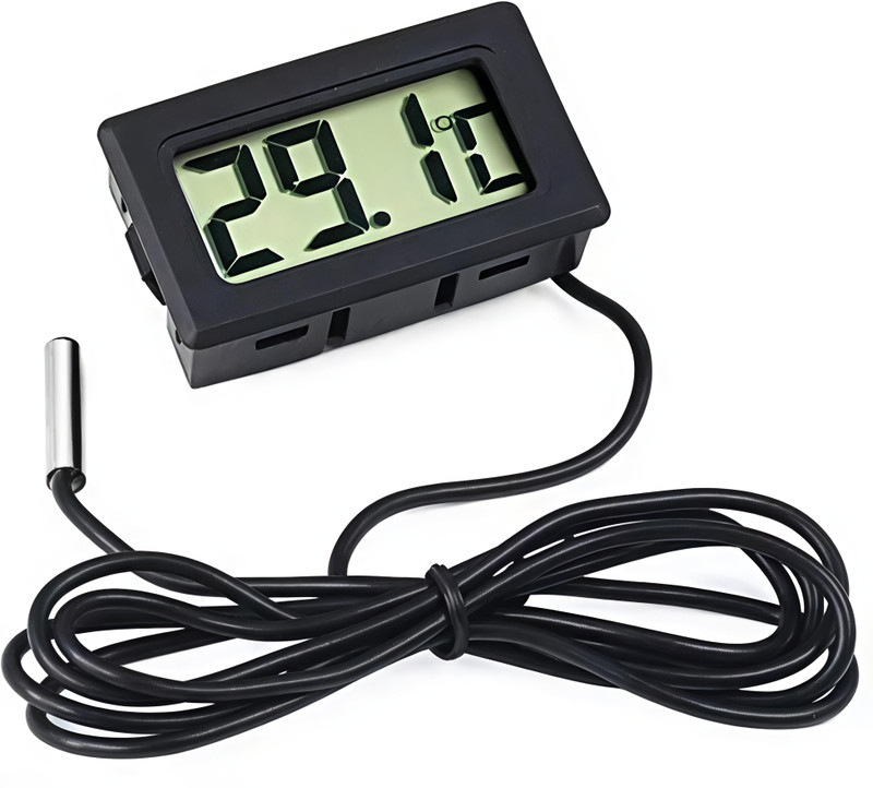 DNS CARE Digital Fridge Thermometer with LCD & Sensor Wire Display Thermometer with Fork Kitchen Thermometer