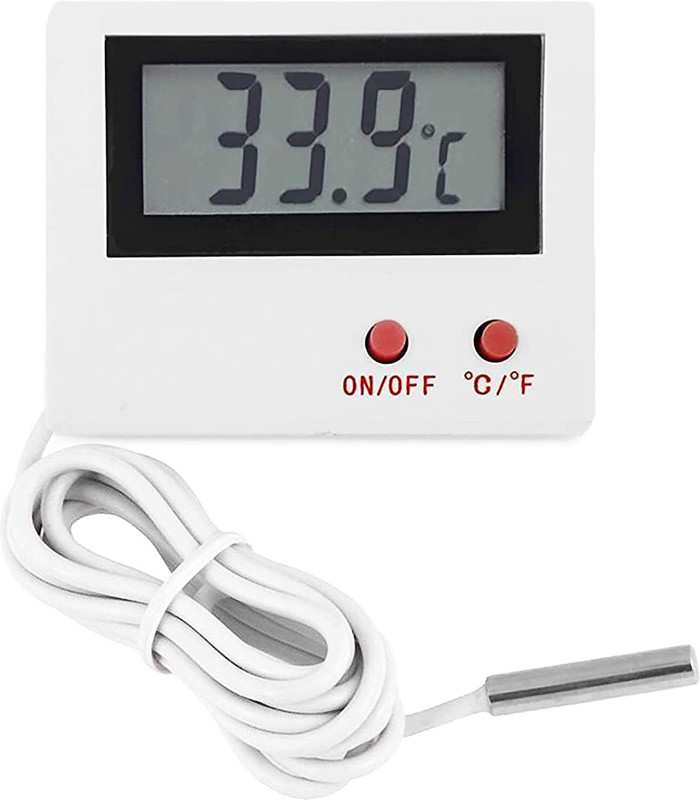 KONVIO Temperature Meter with ON/OFF button.Aquarium Temperature Meter Instant Read Thermocouple Kitchen Thermometer