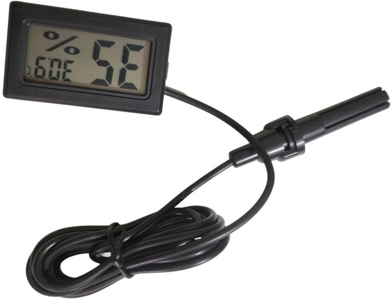 TM&W Hygrometer Temperature Indoor Convenient Humidity Sensor Instruments Cable Thermometer with Fork Kitchen Thermometer