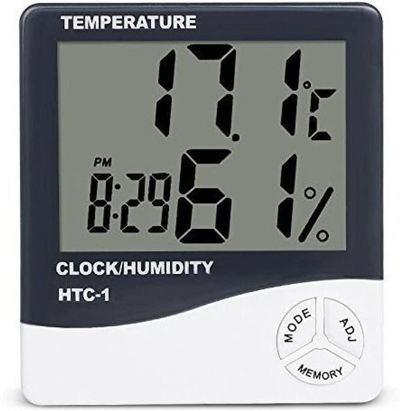 BALRAMA HTC 288-CTH Thermo-Hygrometer Clock Digital Humidity Meter Temperature Tester Digital Kitchen Timer