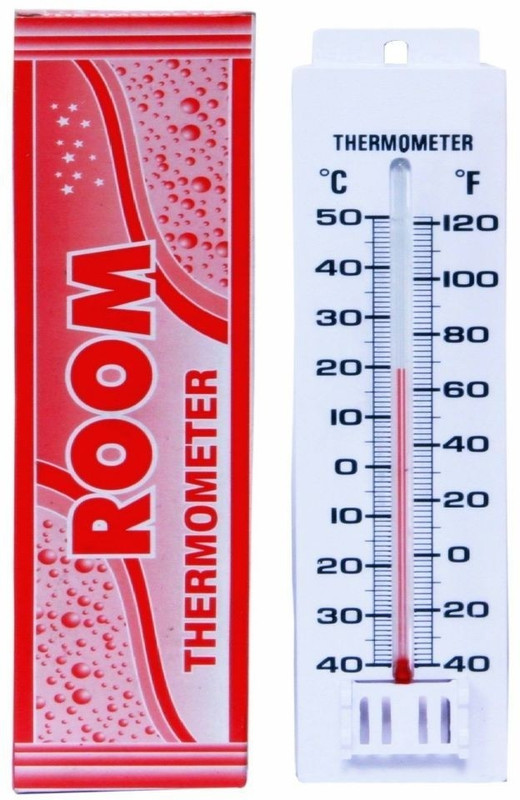 Divinext Wooden Body Wall Thermometer for Room Temperature Degrees Celsius Fahrenheit Meter Plastic Wall Thermometer Room Thermometer Temp Meter Pinless Analog Moisture Measurer(150 mm)