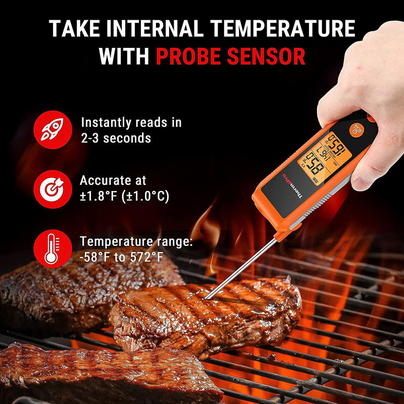 Thermopro TP16S Thermometer with Fork Kitchen Thermometer