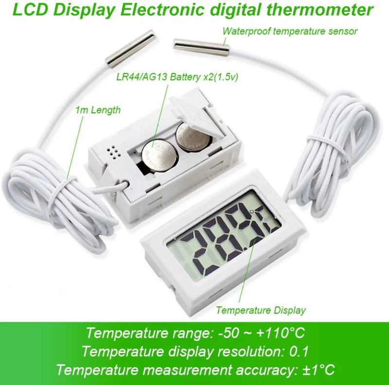 BALRAMA New Arrival Pocket Hygrometer Mini Small Digital Thermo Hygro Humidity Meter + Temperature Meter Tester Room Thermometer with LCD Panels Inline Connections + Built-in Detector Sensor Electronic Gauge -50° to 110°C PM-10 Mini Fridge Thermometer Pin-Type Digital Moisture Measurer(10 mm)