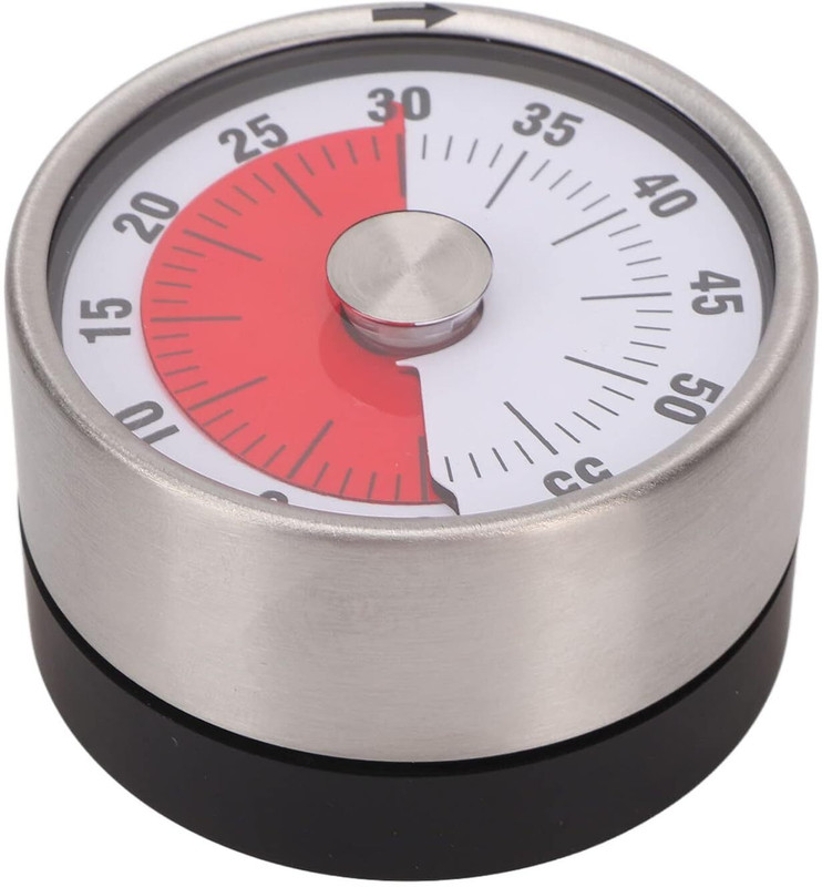 Original Mart Kitchen Timer,Stainless Steel Metal Mechanical Visual Countdown Cooking Timer Analog Kitchen Timer