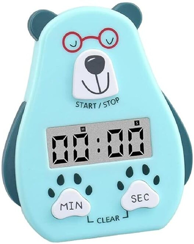 KESHUENTERPRISE Cute Cartoon Digital Kitchen Timer & Stopwatch (SKY BLUE/ PACK OF 1) Digital Kitchen Timer