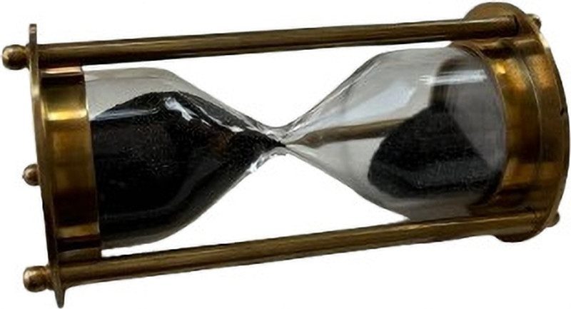 akku HourglasSand Timer Sand Glass Clock Brass Timer 4 Inches With Black Sand Timer Analog Kitchen Timer