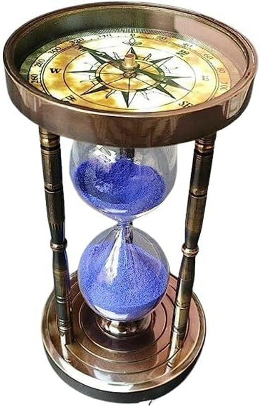 Nikki Sand Clock 8 -10 Min Purple Sand Timer Full Brass Hourglass for Home & Office Analog Kitchen Timer