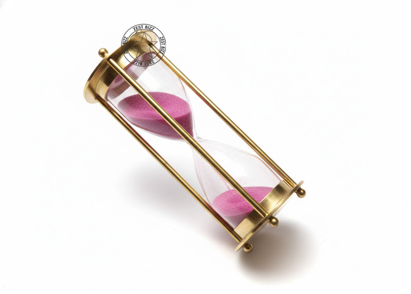 ZST BIZZ Solid Brass Small Sand Timer Sand Glass Clock 4 inch XCDS Analog Kitchen Timer
