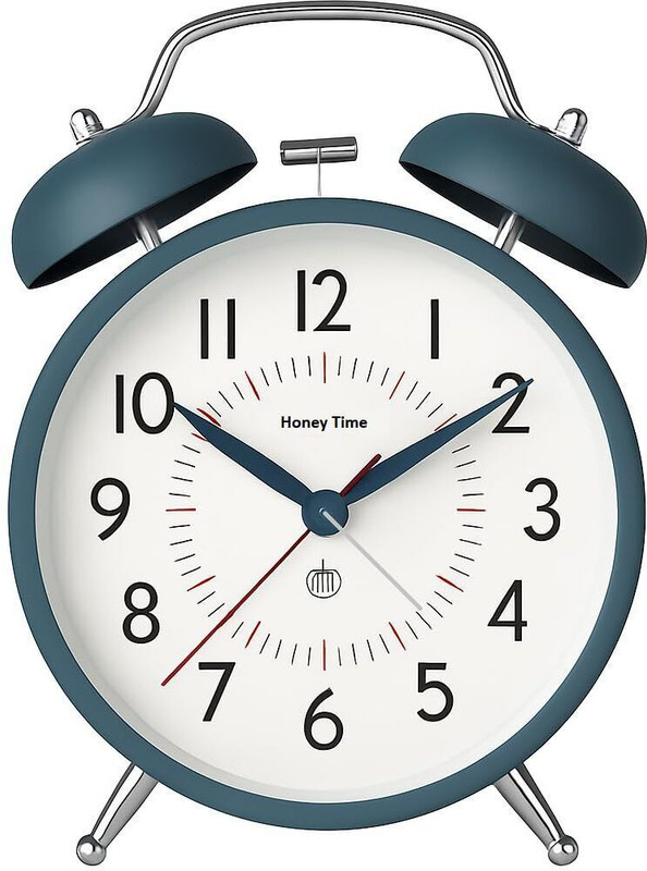 CREZORA Classic Twin Bell Alarm Clock Analog Kitchen Timer