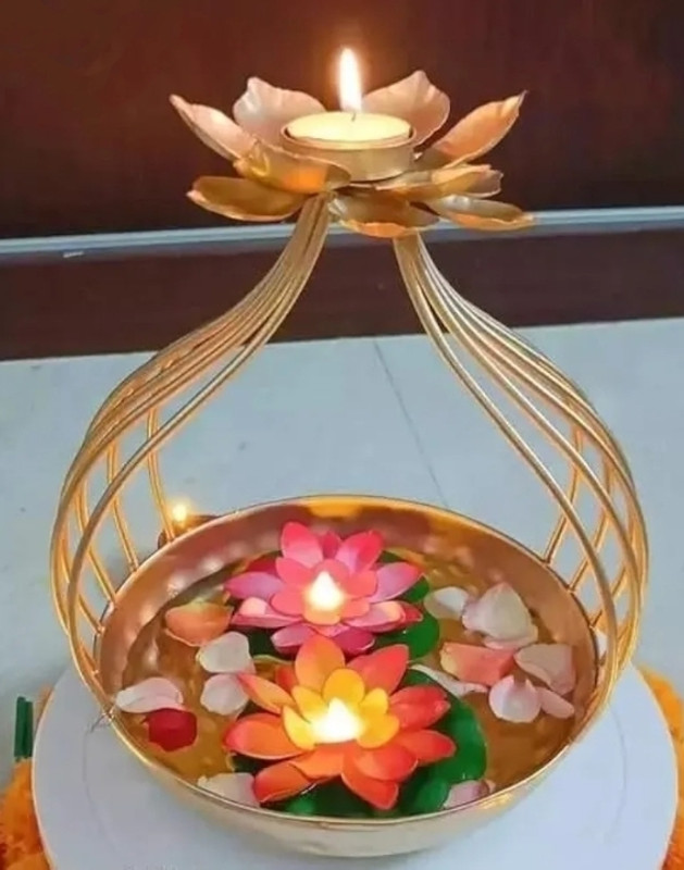 PSS Handcrafted Diya Shape Flower Decorative Urli bowl Analog Kitchen Timer