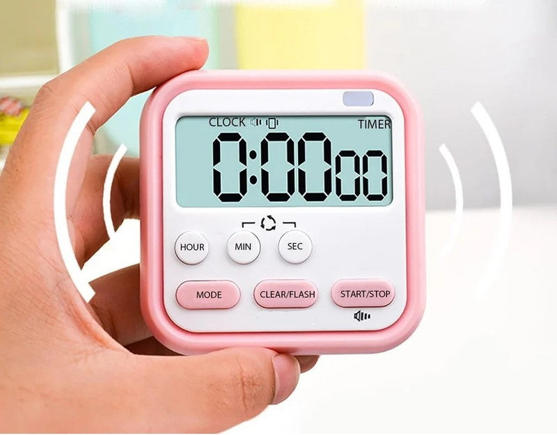QBLYN LCD Display Calculator 4 Digital Kitchen Timer