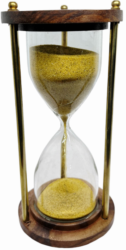 DecoGift sand timer wooden glass decor Analog Kitchen Timer