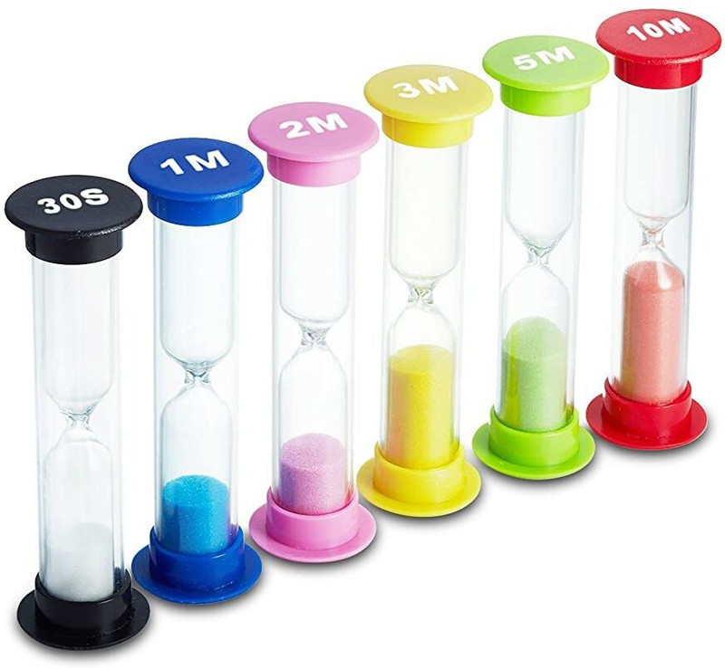 Zorbes 6PCS Small Sand Timer Hourglass Sandglass Sand Clock Timer 30sec Analog Kitchen Timer