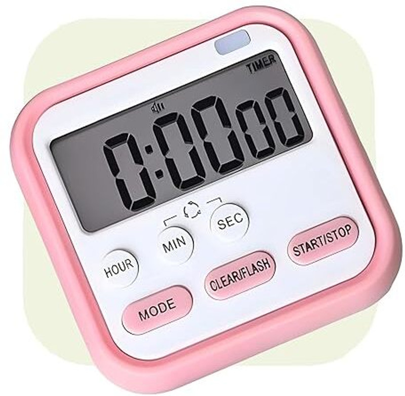 ARQIVO Magnetic TimerDigital Countdown Timer with Clock for Cooking. Analog Kitchen Timer