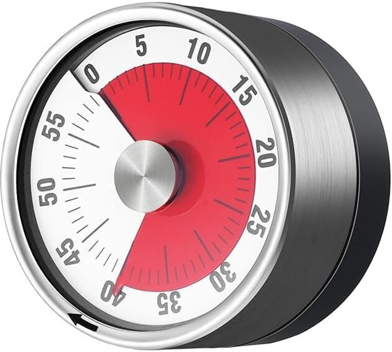 Jiyancreation Kitchen Timer Magnetic,Visual Timer for Kids,60-Minute Visual Countdown Timer Analog Kitchen Timer