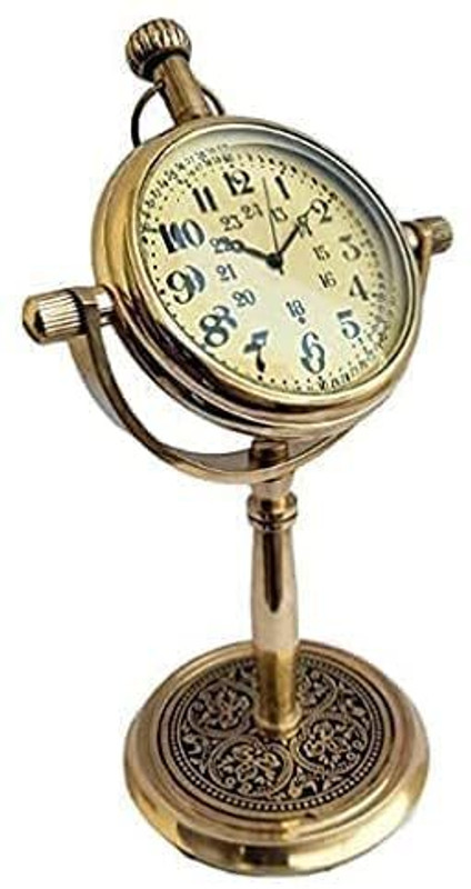 Nikki Antique theme Vintage Look Style Table Clock & Desk Clock, Office Tabletop Analog Kitchen Timer