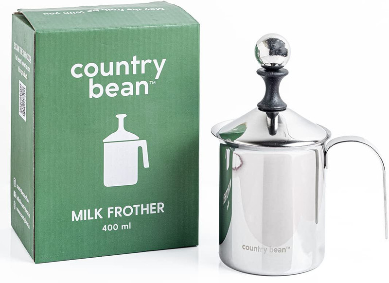 Superior mall Stainless Steel Milk Frother, for Hot and Cold Coffee, Coffee Foam Maker Analog Kitchen Timer