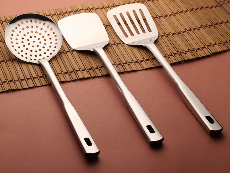 HOMFRO Stainless Steel Kitchen Tools Set Spatula,Skimmer,Turner(Pack of 3) Kitchen Tool Set(Skimmer, Spatula, Baking Tools)
