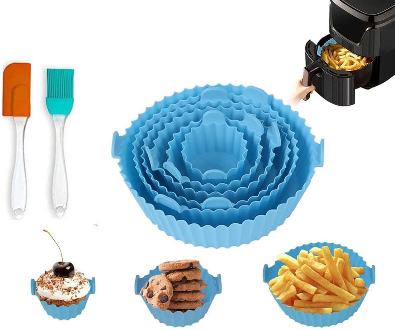 map deal Oil Brush and Spatula Set Pack of 8 Baking Comb(Silicone Pack of 8)