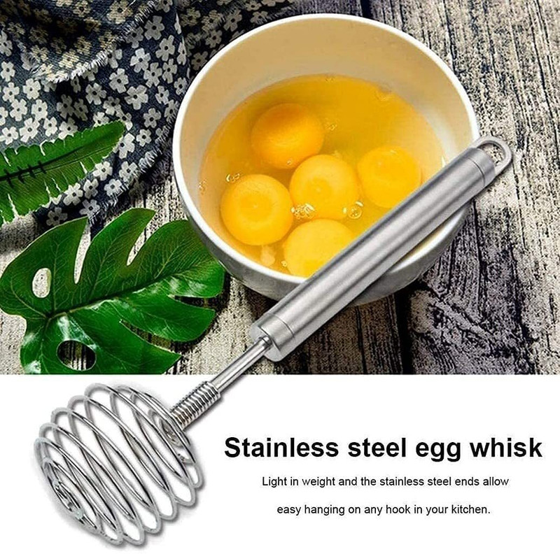 DHARMDHARMI Milk and Egg Beater Stainless Steel Egg Separator(Silver, Pack of 1)