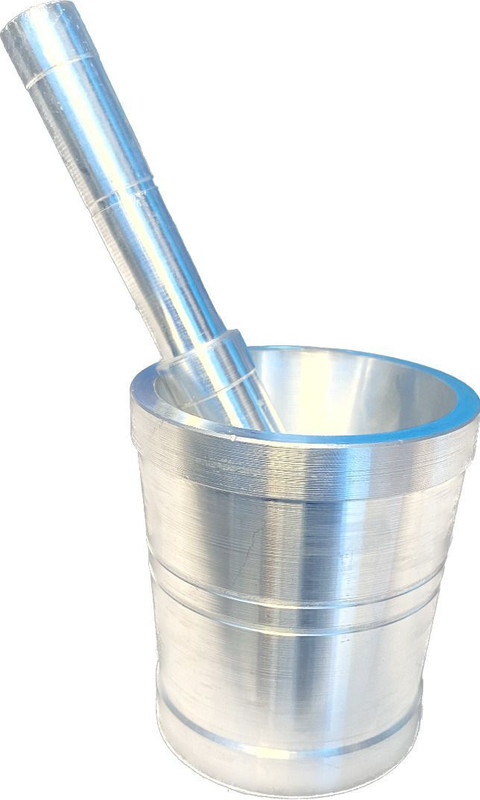 CLASY Glossy Finish Mam Dasta/Kundi Sota 100% Alum. Medium Size Kitchen Tool Set(Silver, Masher)