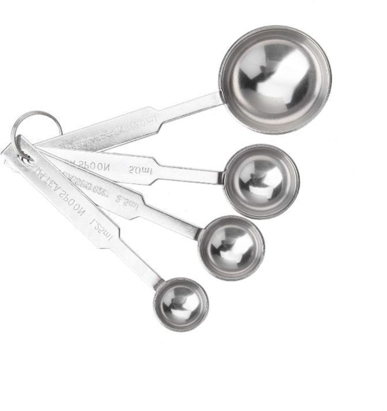 Flipkart SmartBuy Measuring Spoon Set for Dry or Liquid/Kitchen Gadgets for Cooking & Baking Kitchen Tool Set(Silver, Cooking Spoon)
