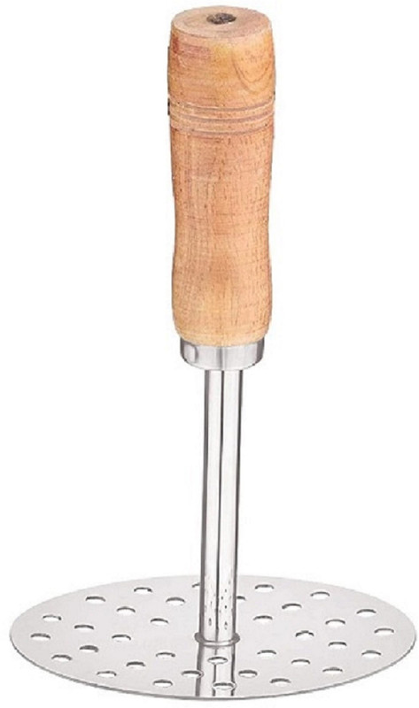 Dynore Pav Bhaji Masher, Boil Potato Masher Other Vegetable Masher With Wooden Handle Stainless Steel Masher(Pack of 1)