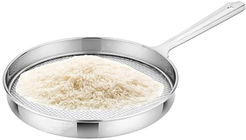 foundary Papad,Phulka Grill Roaster, Handle Steel Papad jaali 1 kg Roaster(Silver)