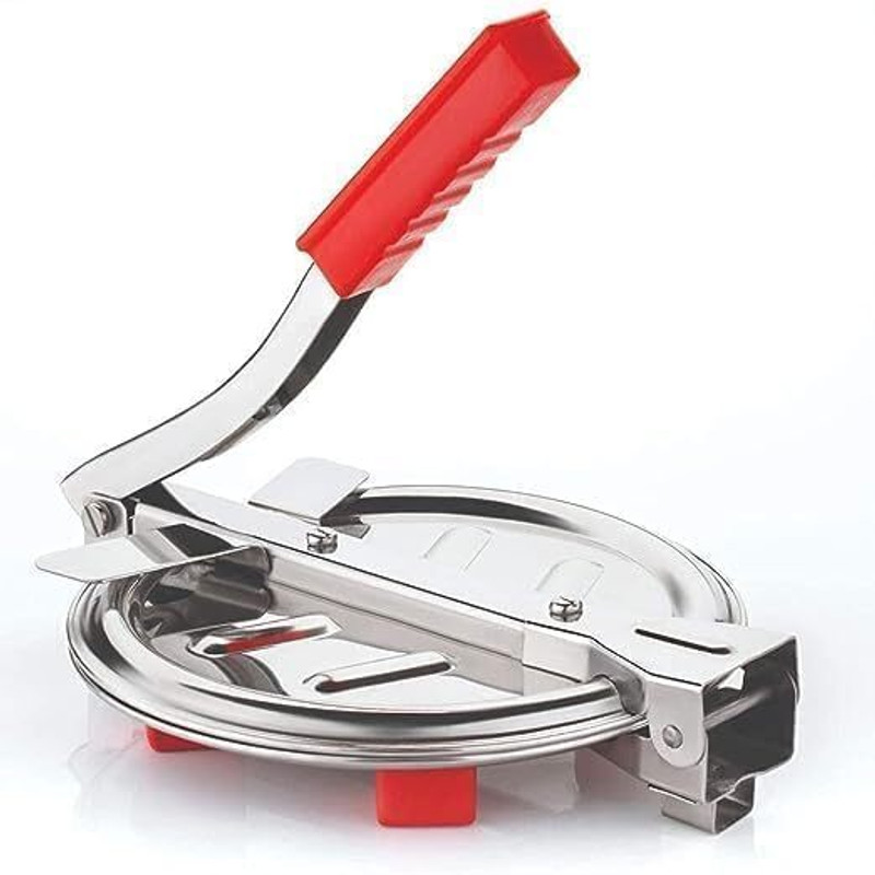KPThreads Hot Heavy Quality Stainless Steel 6.5 inch Dia, Puri Maker Press Machine Manual Dough Press(Puri Press 01)